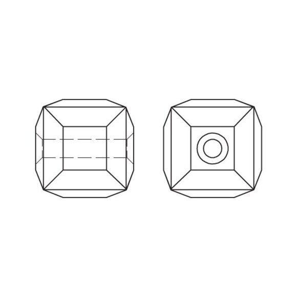 As Low As $2 6mm Jet Black Authentic Swarovski Crystal Cubes 5601 4Pcs - Picture 4 of 4